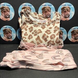 Petit Lem Kids Matching Set - Pink and Brown